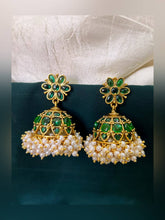 Emerald jimikki Earring in Nakshi- NE0141